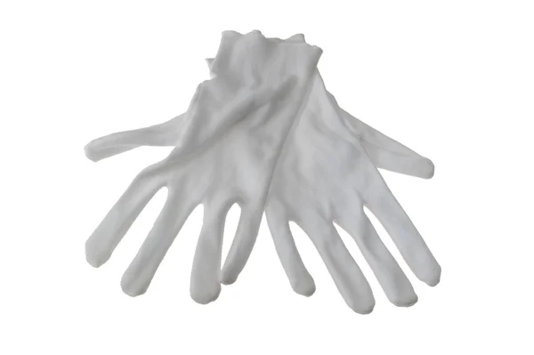 2 つの白い手袋 — ストック写真
