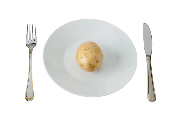 Patata en un plato —  Fotos de Stock