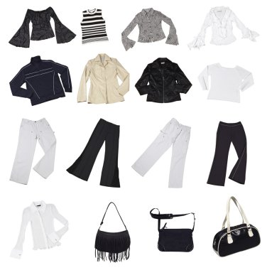 Clothes, isolated on white,with clipping clipart