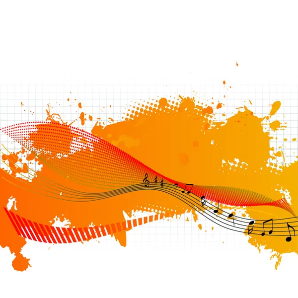 Musical background with space for a text — Stock Vector