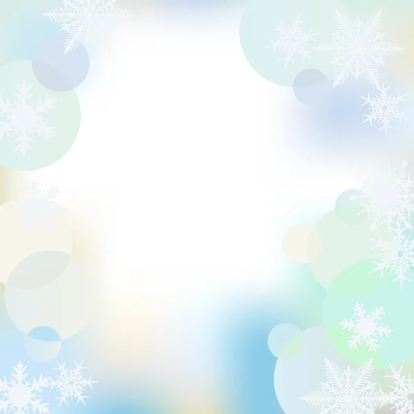 Glitzernde Lichter Hintergrund mit Schneefall — Stockvektor