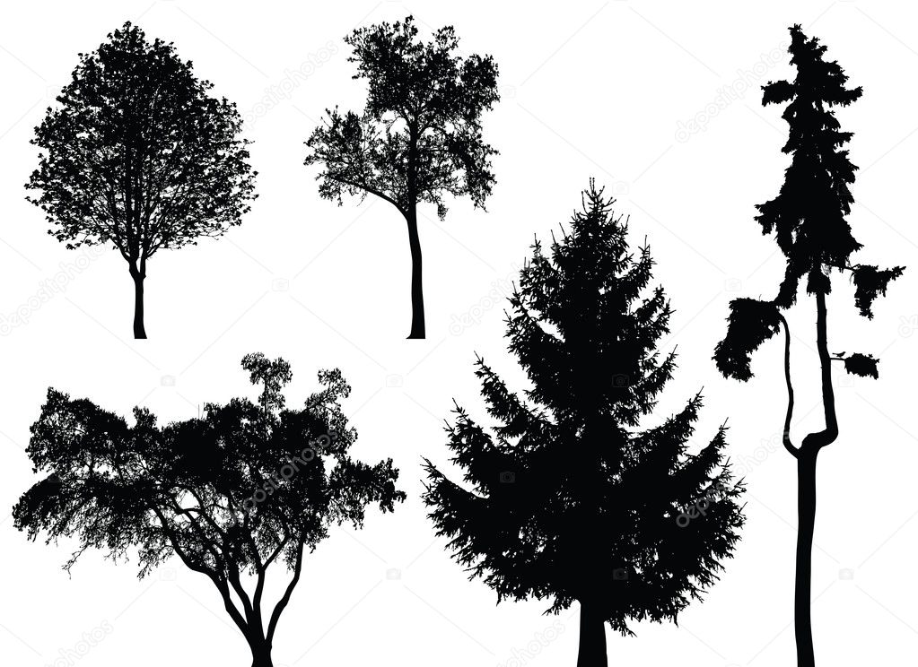 Trees - vector set