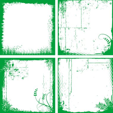 Four grunge frames for your design clipart