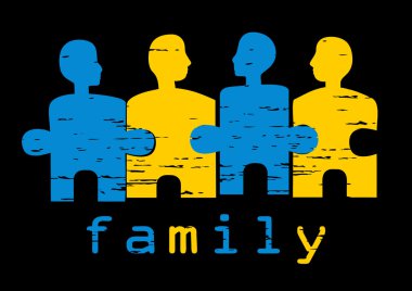 Illustration of family; concept of harmo