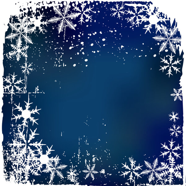 Winter background, snowflakes - vector i