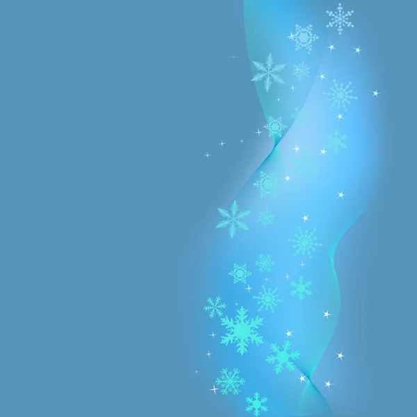 Weihnachten Hintergrund, Schneeflocken — Stockvektor