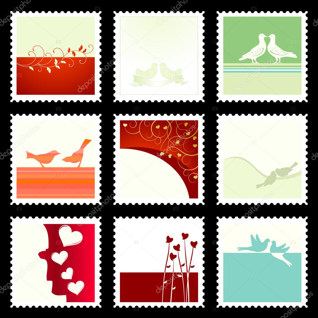 Festive The Valentine's Stamps