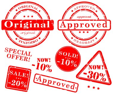 Sale stamp vector set clipart