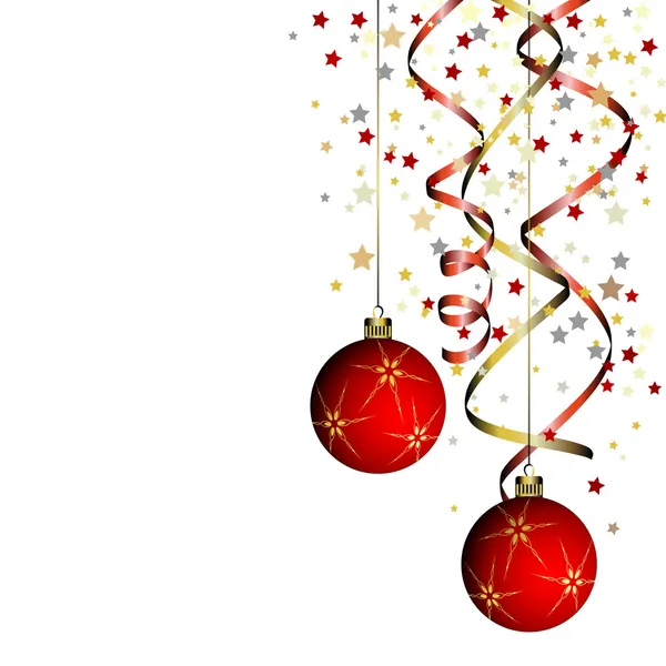 Χριστουγεννιάτικη Χοροεσπερίδα με σγουρά κορδέλα — Διανυσματικό Αρχείο