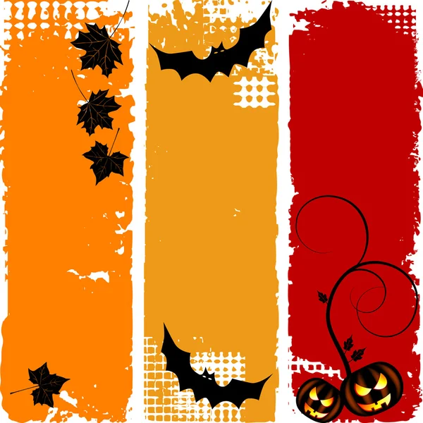 Bandeiras verticais de Halloween, conjunto — Vetor de Stock