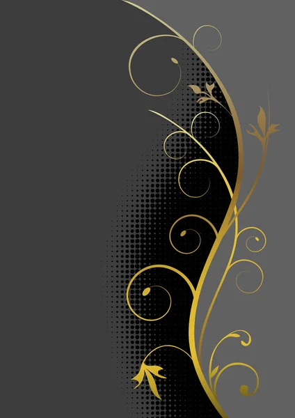 Desenho moldura dourada com espaço para texto — Vetor de Stock