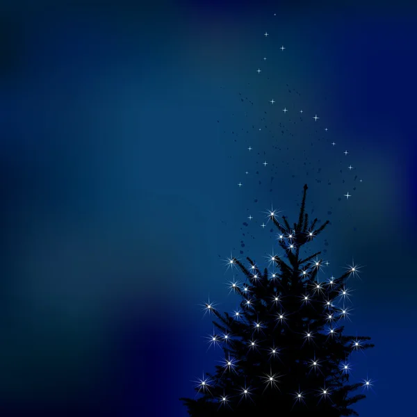 Winter background, christmas tree — Stock Vector