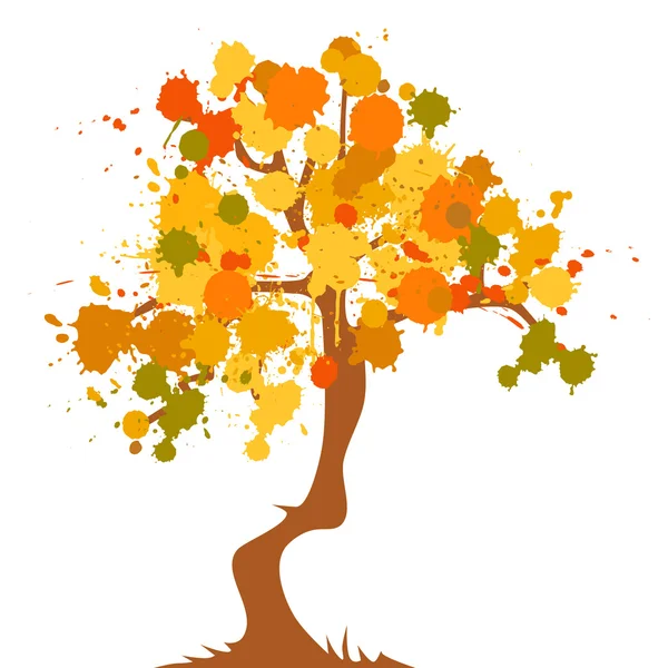 Concept tree - blots, autumn — Stock Vector