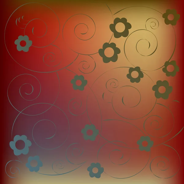 Гранд-кадр з абстрактними квітами — стоковий вектор