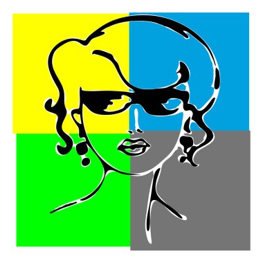 Woman face silhouette for your design clipart