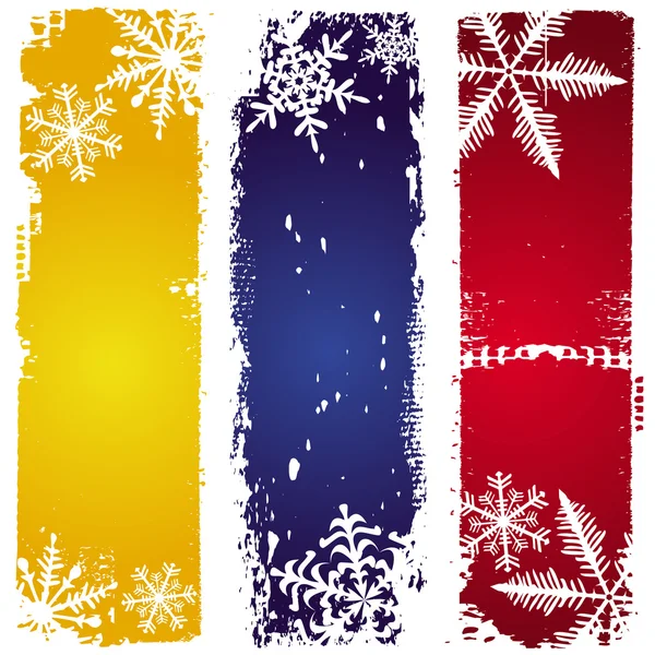 Három téli bannerek — Stock Vector