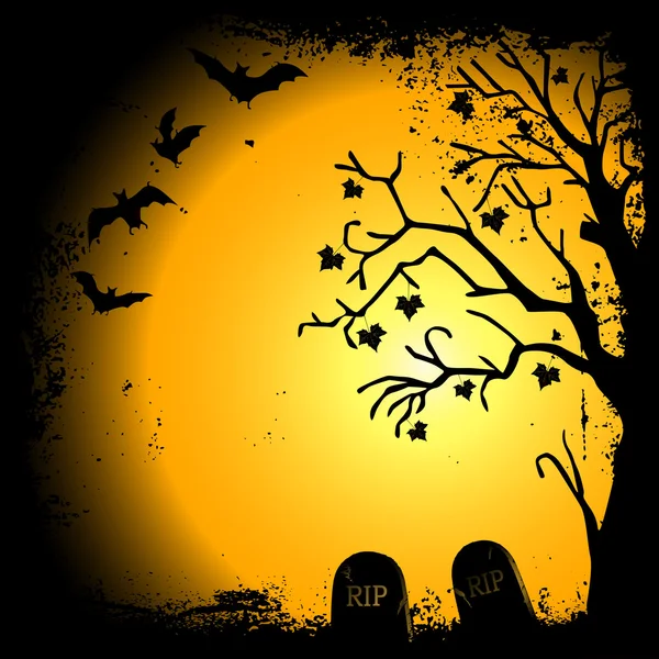 Halloween achtergrond met plaats voor tekst — Stockvector