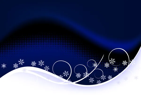 Weihnachten Hintergrund, Schneeflocken — Stockvektor