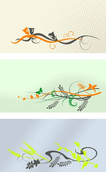 Spring - ensemble de bannières — Image vectorielle