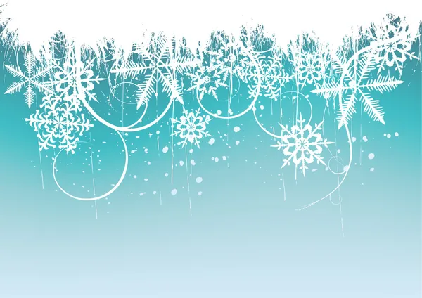 Winter background, snowflakes — Stock Vector
