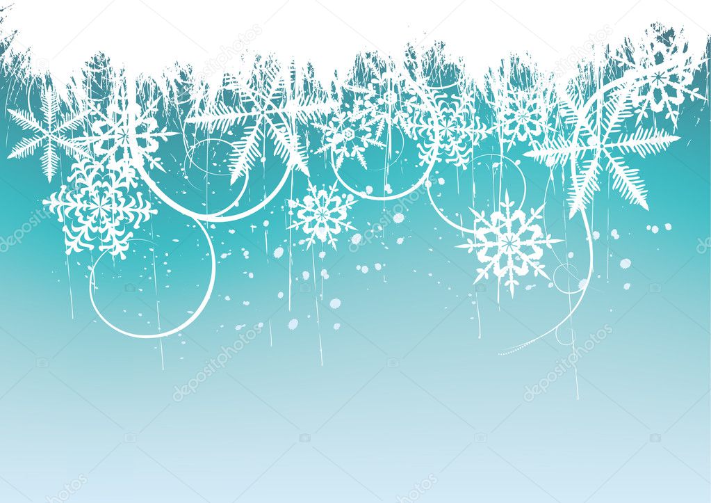 Winter background, snowflakes