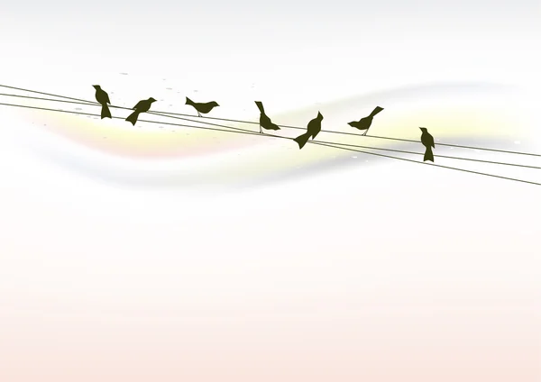 Фон абстракта с птицами — стоковый вектор
