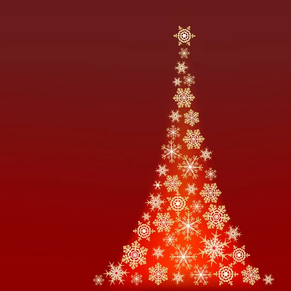 Arbre de Noël abstrait - dessin simple — Image vectorielle