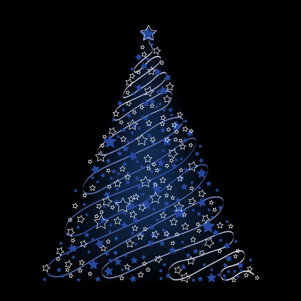Fond de Noël, arbre — Image vectorielle