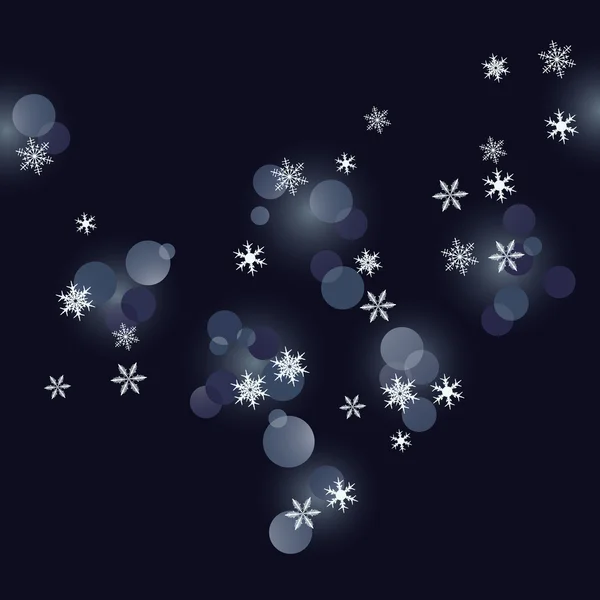 Vintern bakgrund, snöflingor — Stock vektor
