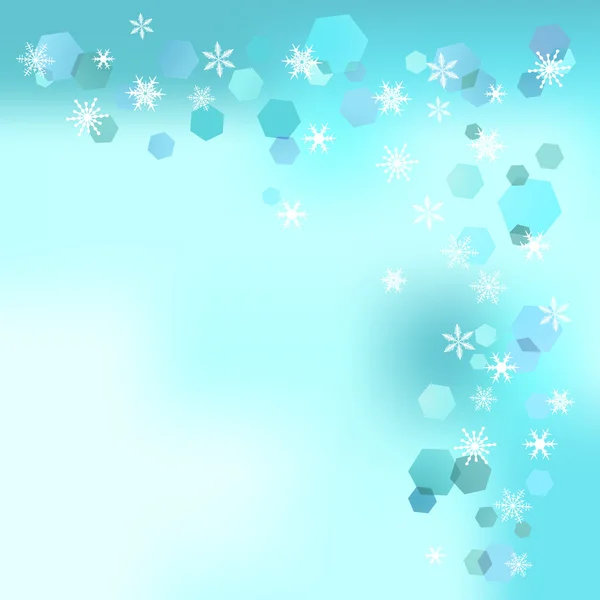 Winter Hintergrund, Schneeflocken — Stockvektor