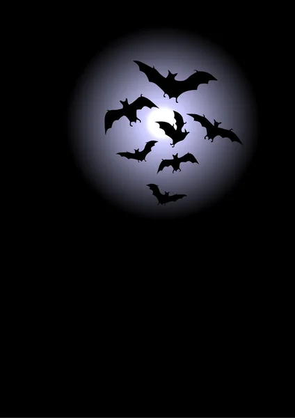 Halloween bakgrund, månen — Stock vektor