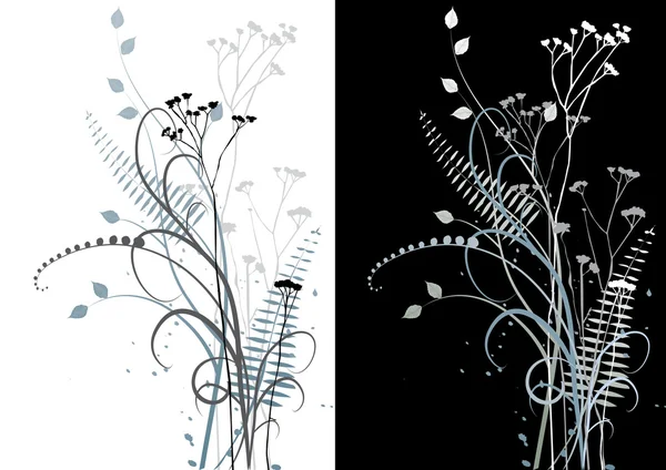 Fond floral, prairie - ensemble — Image vectorielle