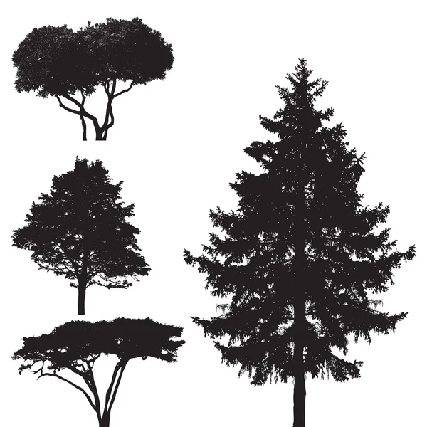 Drzewa - wektor zestaw — Wektor stockowy