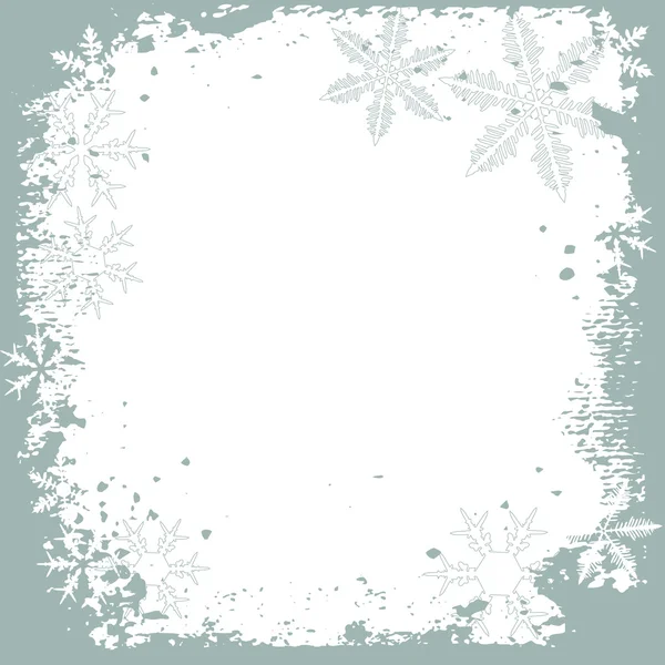 Fondo de invierno, copos de nieve — Archivo Imágenes Vectoriales
