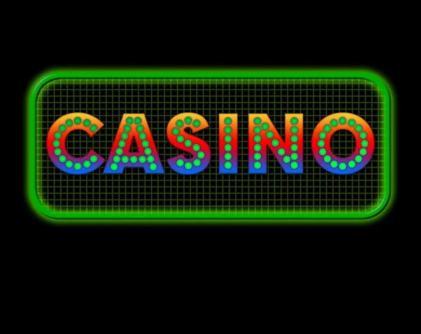 Neon casino işareti — Stok fotoğraf