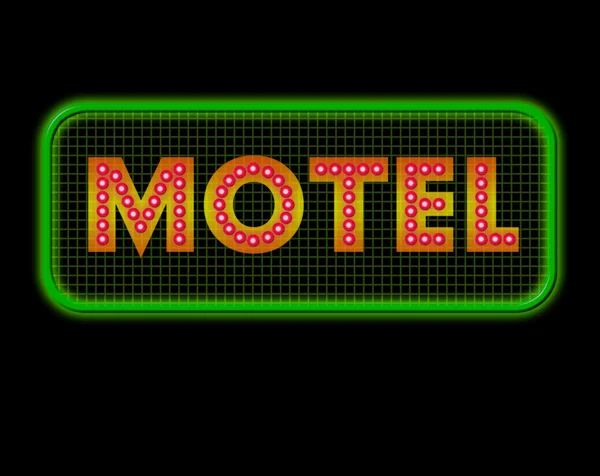 Motel neon znak — Zdjęcie stockowe