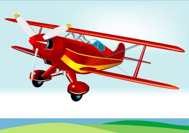 Pitts Special on Landing clipart