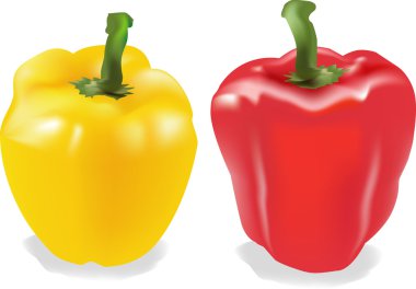 Yellow & Red Peppers clipart