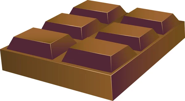 分厚いチョコレート — ストックベクタ