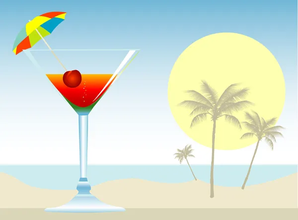 Summer Cocktail — Stock Vector