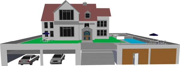 Архитекторы 3D Home / Office — стоковый вектор