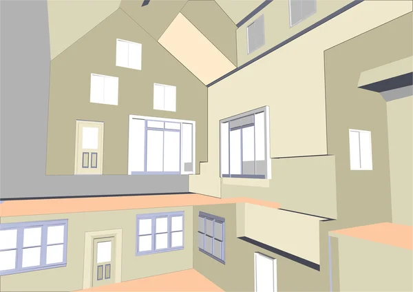 Architectes 3D Maison / Bureau — Image vectorielle
