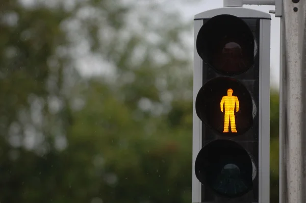 Luzes de trânsito, amarelo — Fotografia de Stock