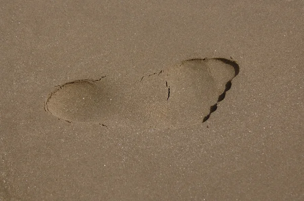 Ayak izi onsand — Stok fotoğraf