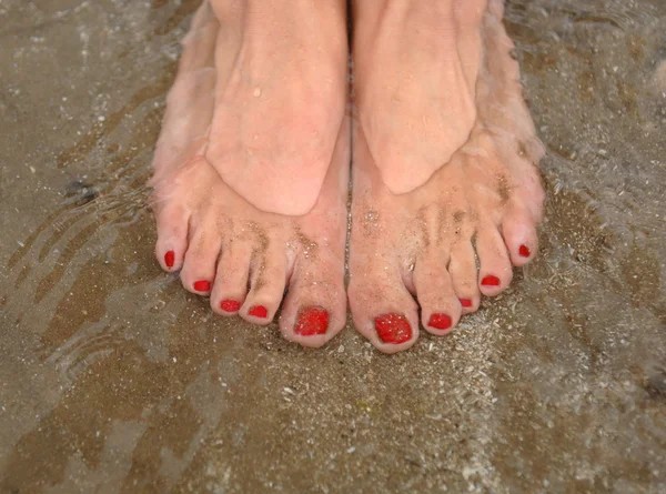 Sandiga fötter — Stockfoto