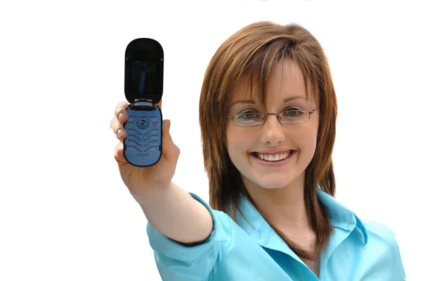 stock image Woman showing phone