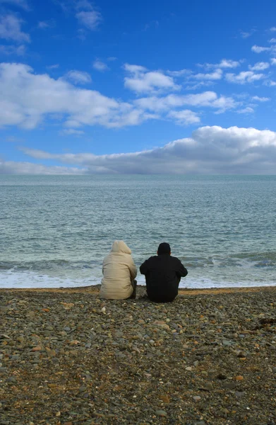 stock image People on Bray beach