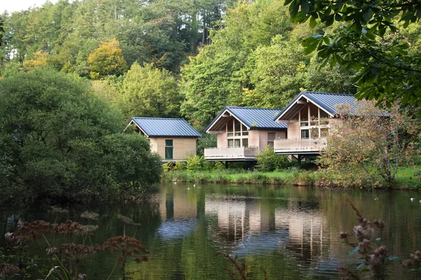 stock image Forest cabins