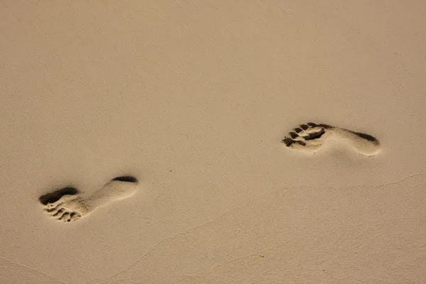 Beach footprints — Stock Photo, Image