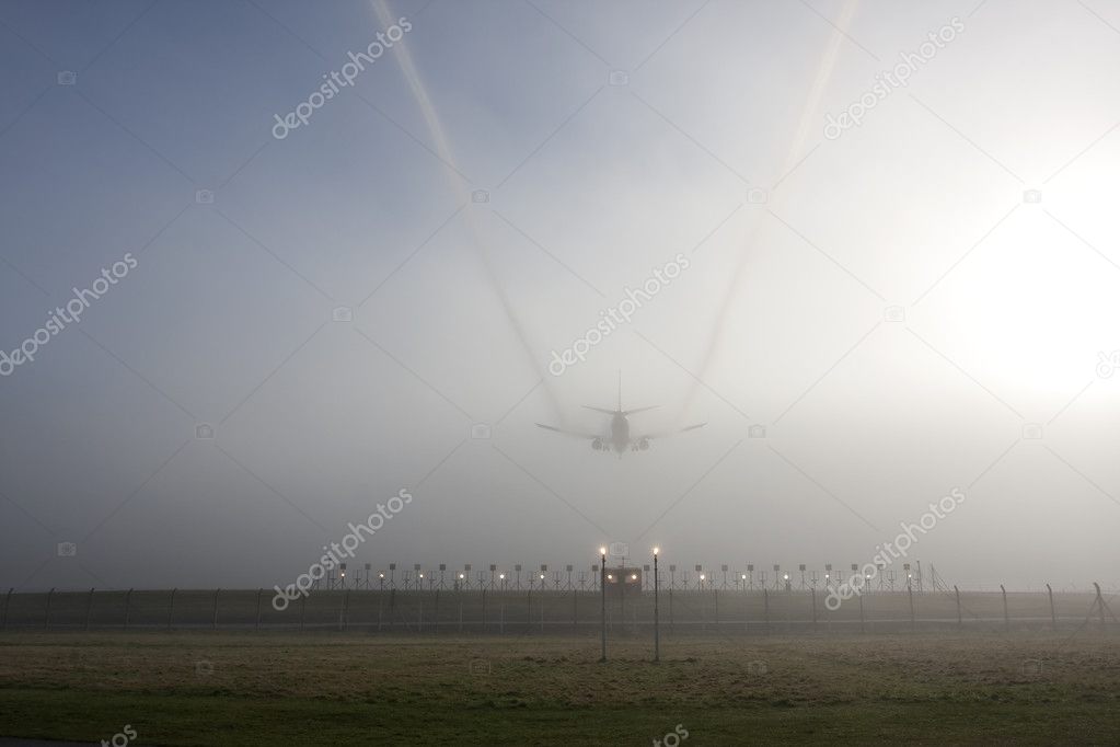 Misty landing